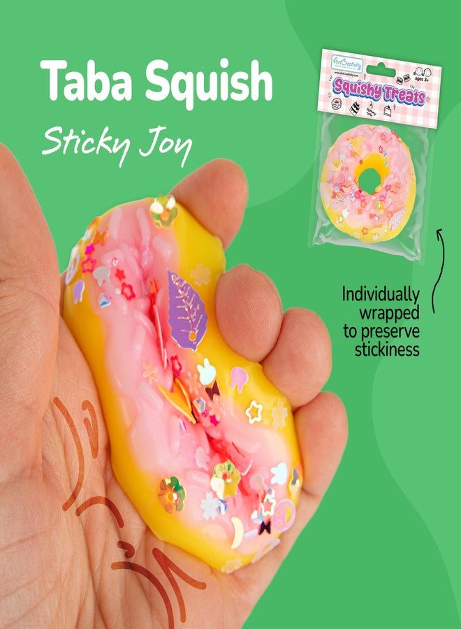 ArtCreativity Squishy Treats Fidget Toys for Kids and Adults - 4 Pack - Super Soft Squishy Dessert Include Sandwich Cookie, Donut, Croissant, and Waffle - Squeeze Toys for Stress Relief and Anxiety - Image 3